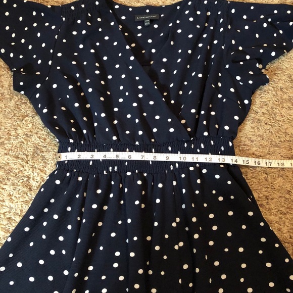 SOLD [Lane Bryant] Navy Blue Polka Dot Swing Dress - Picture 10 of 11